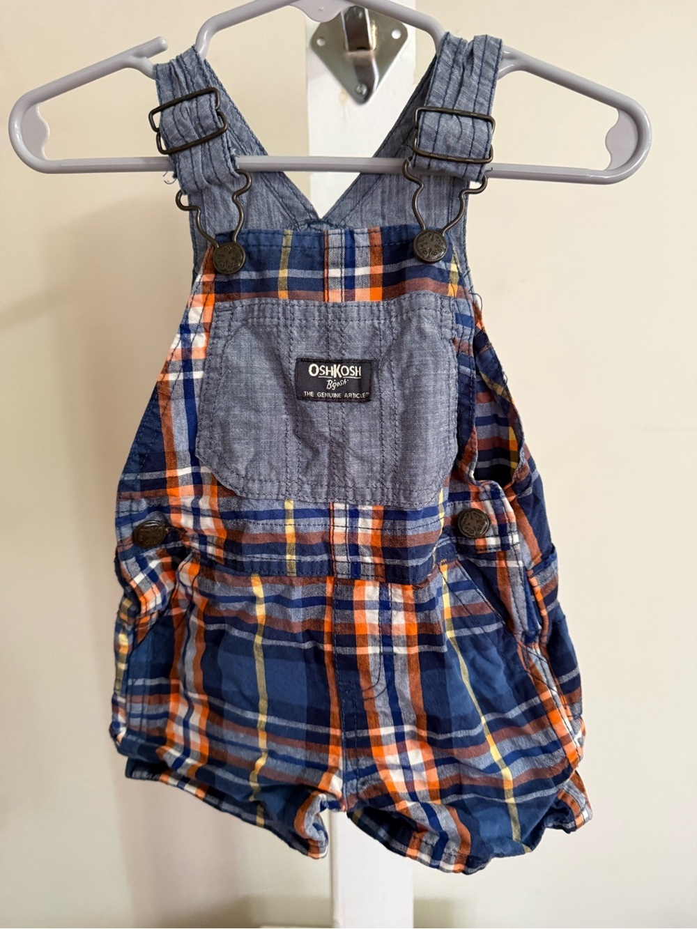 Oshkosh B’Gosh Plaid Shortalls